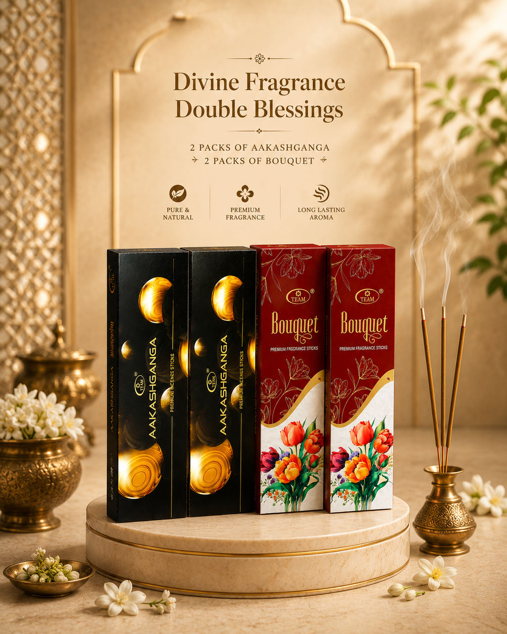 Two Pack Of Aakashganga+ Two Pack Of Bouquet