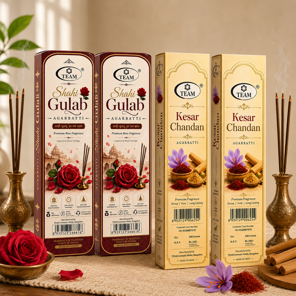 Two Kesar Chandan + Two Shahi Gulab
