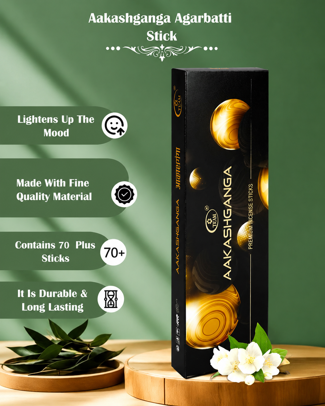 Pack of 4 Akshaganga Agarbatti stick