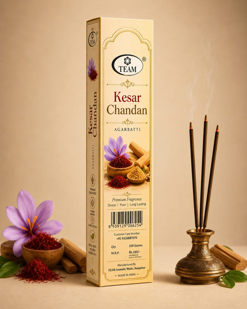 Pack of 4 Kesar Chandan Agarbatti