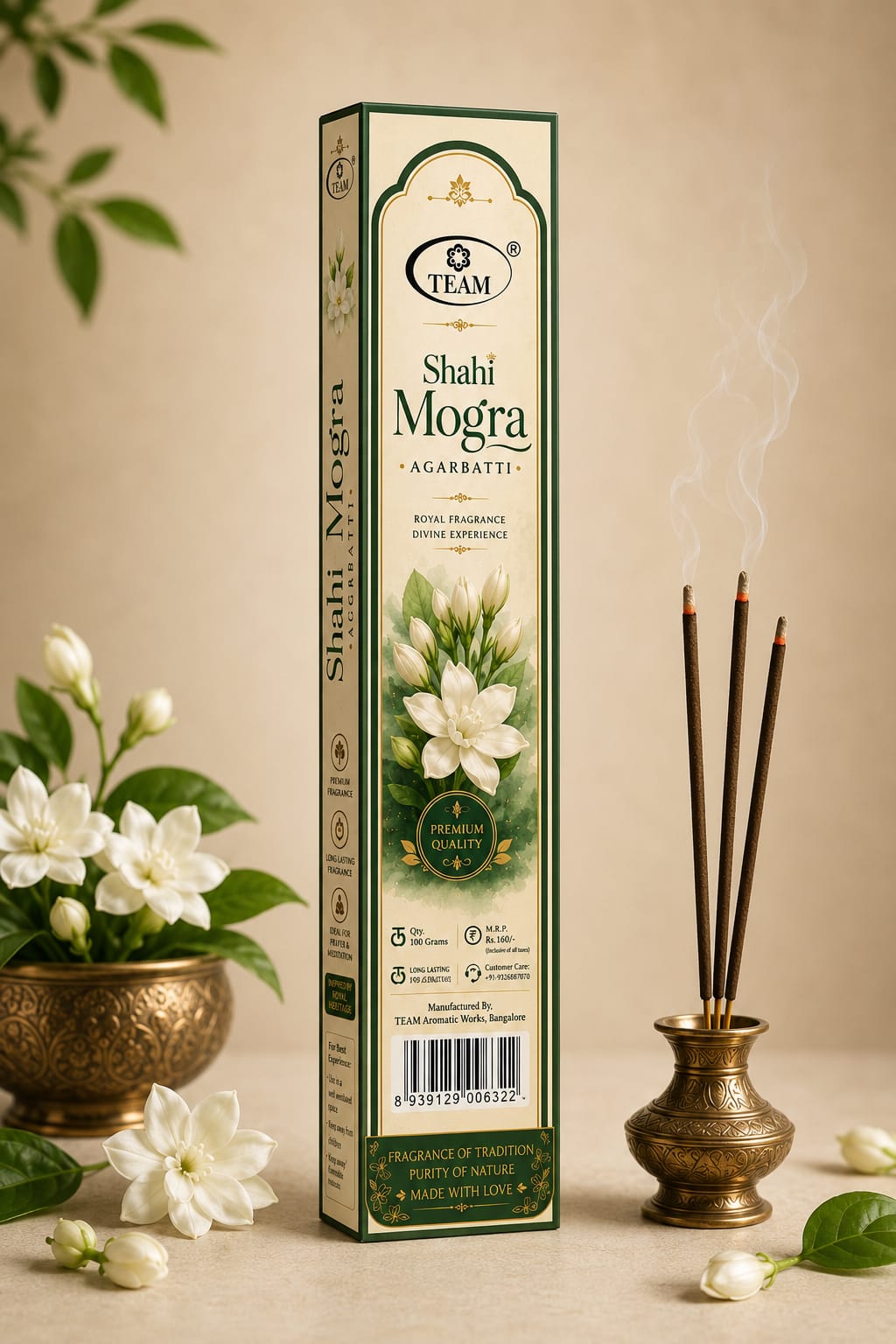 Pack of 4 Shahi Mogra Agarbatti