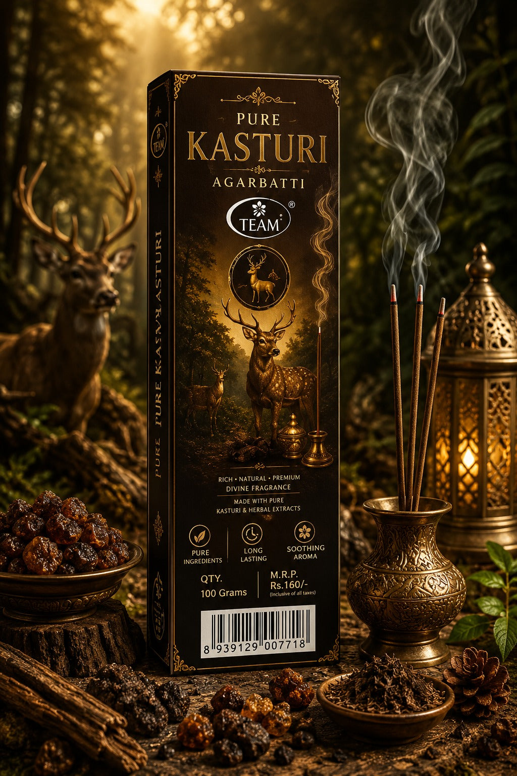 Pack of 4 Pure Kasturi Agarbatti