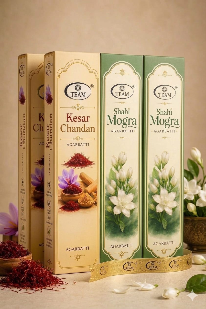 Two Kesar Chandan + Two Shahi Mogra