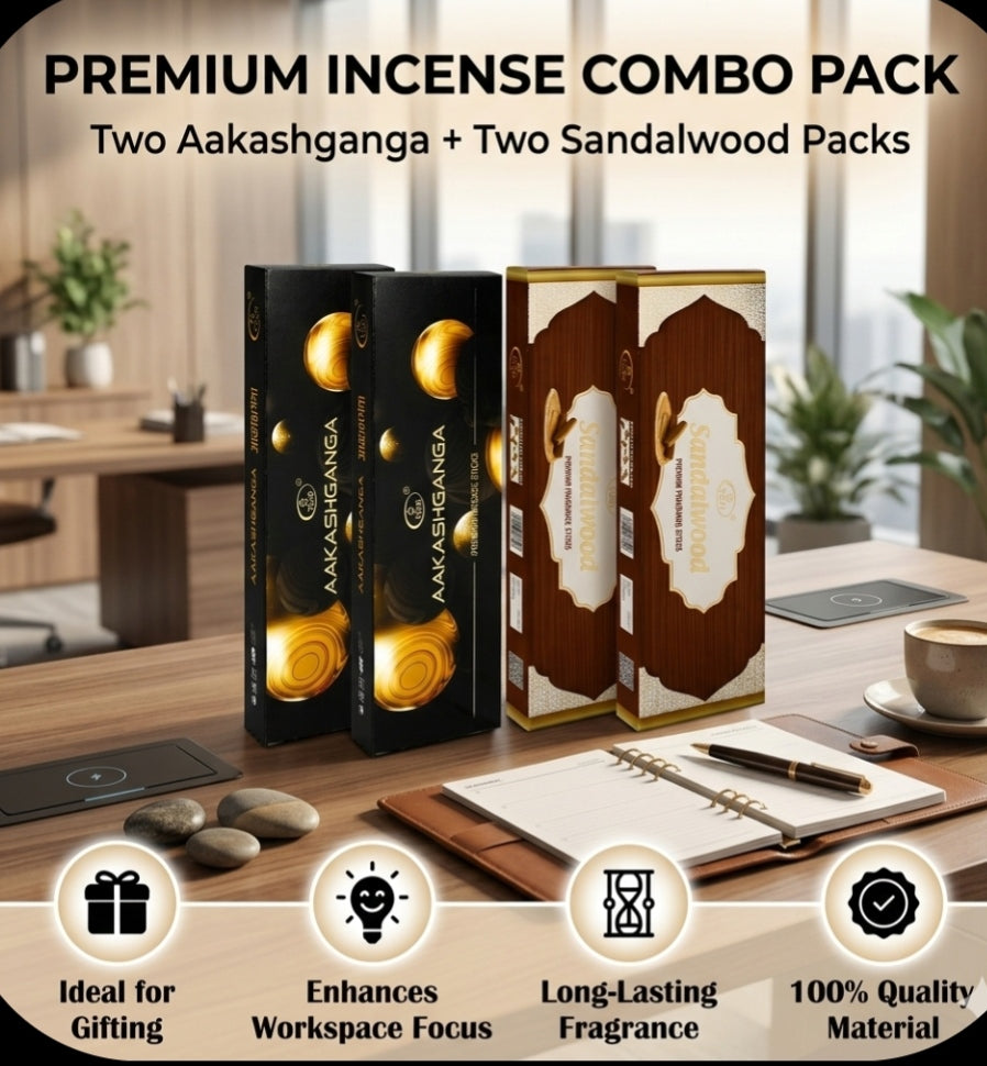 (Pack of 4) aakashganga+sandalwood