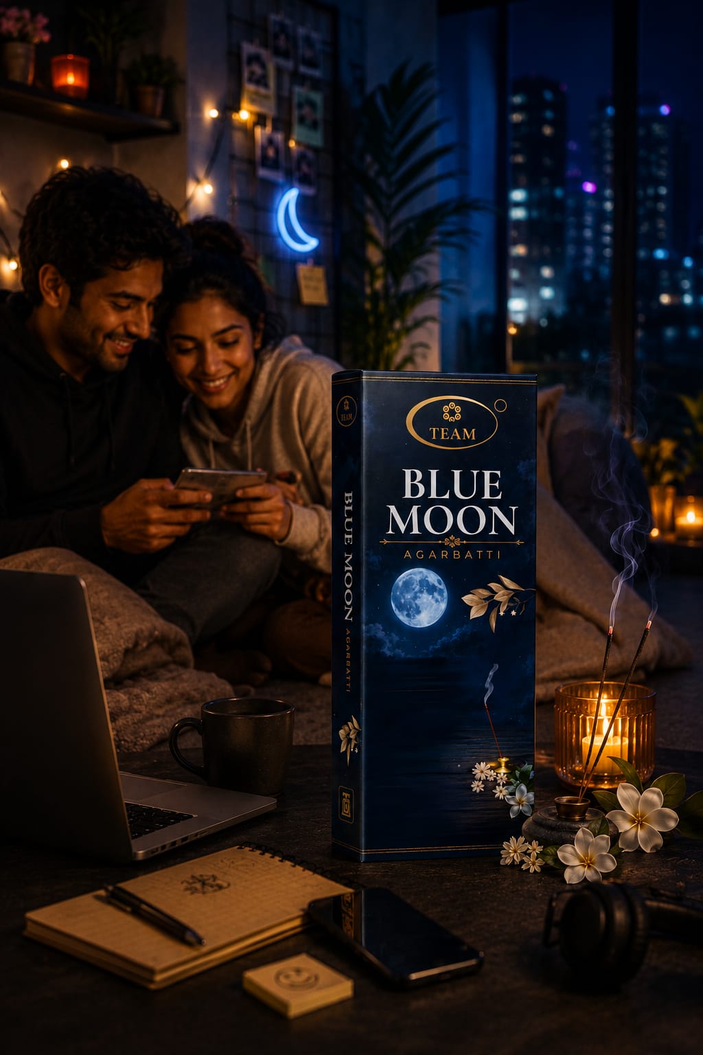 Pack of 4 Blue Moon Agarbatti