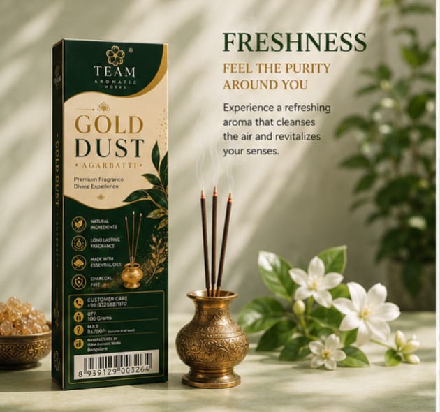 Pack of 4 Gold Dust Agarbatti